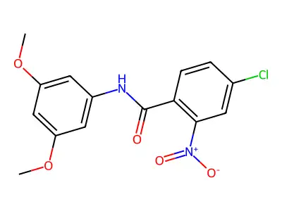 4-chloro-N-(3,5-dimethoxyphenyl)-2-nitrobenzamide structure