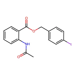 (4-Iodophenyl)methyl 2-acetamidobenzoate structure