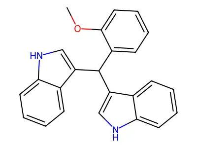3-[1H-indol-3-yl-(2-methoxyphenyl)methyl]-1H-indole structure