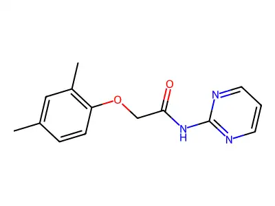 2-(2,4-dimethylphenoxy)-N-pyrimidin-2-ylacetamide structure