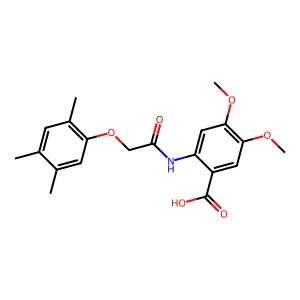 4,5-Dimethoxy-2-{[(2,4,5-trimethylphenoxy)acetyl]amino}benzoic acid structure