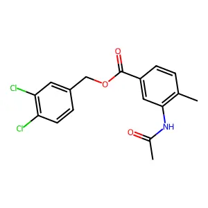 3,4-Dichlorobenzyl 3-(acetylamino)-4-methylbenzoate structure