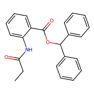 Benzhydryl 2-(propanoylamino)benzoate structure