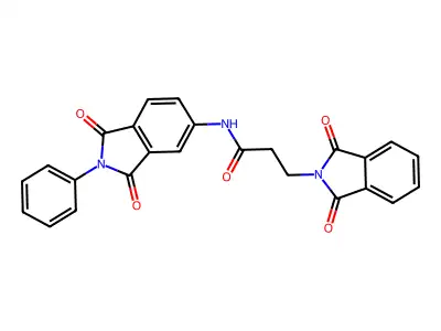3-(1,3-dioxoisoindol-2-yl)-N-(1,3-dioxo-2-phenylisoindol-5-yl)propanamide structure