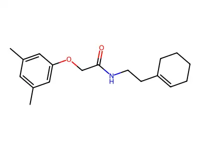 N-[2-(cyclohexen-1-yl)ethyl]-2-(3,5-dimethylphenoxy)acetamide structure