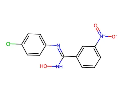 N-(4-chlorophenyl)-N'-hydroxy-3-nitrobenzenecarboximidamide structure
