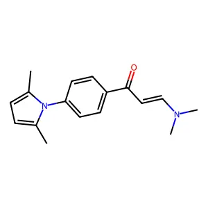3-(Dimethylamino)-1-[4-(2,5-dimethylpyrrol-1-yl)phenyl]prop-2-en-1-one structure