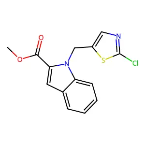 methyl 1-[(2-chloro-1,3-thiazol-5-yl)methyl]-1H-indole-2-carboxylate structure