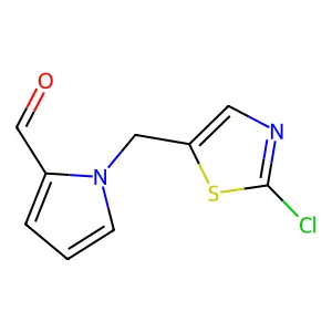 1-[(2-chloro-1,3-thiazol-5-yl)methyl]-1H-pyrrole-2-carbaldehyde structure