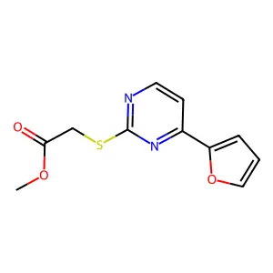 Methyl 2-[4-(furan-2-yl)pyrimidin-2-yl]sulfanylacetate structure