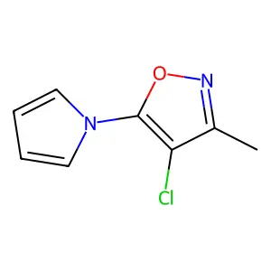 4-chloro-3-methyl-5-(1H-pyrrol-1-yl)-1,2-oxazole structure