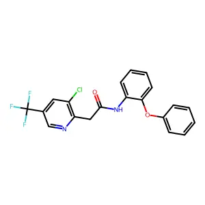 2-[3-chloro-5-(trifluoromethyl)pyridin-2-yl]-N-(2-phenoxyphenyl)acetamide structure