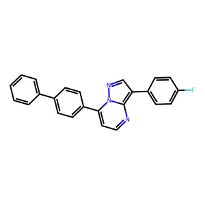 7-[1,1'-Biphenyl]-4-yl-3-(4-fluorophenyl)pyrazolo[1,5-a]pyrimidine structure