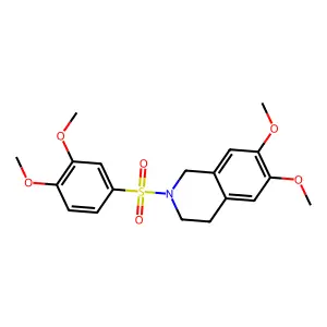 2-(3,4-dimethoxyphenyl)sulfonyl-6,7-dimethoxy-3,4-dihydro-1H-isoquinoline structure