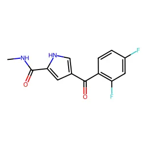 4-(2,4-difluorobenzoyl)-N-methyl-1H-pyrrole-2-carboxamide structure