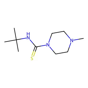 N-(tert-butyl)-4-methyltetrahydro-1(2H)-pyrazinecarbothioamide structure
