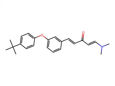 1-[3-(4-Tert-butylphenoxy)phenyl]-5-(dimethylamino)penta-1,4-dien-3-one structure