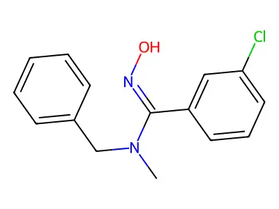 N-benzyl-3-chloro-N'-hydroxy-N-methylbenzenecarboximidamide structure