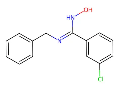 N'-benzyl-3-chloro-N-hydroxybenzenecarboximidamide structure