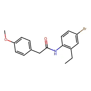 N-(4-bromo-2-ethylphenyl)-2-(4-methoxyphenyl)acetamide structure