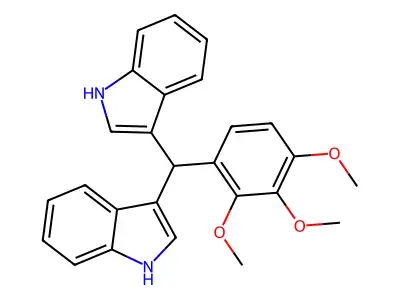 3-[1H-indol-3-yl-(2,3,4-trimethoxyphenyl)methyl]-1H-indole structure