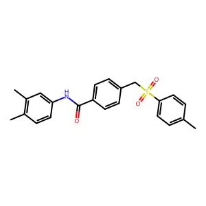 N-(3,4-Dimethylphenyl)-4-[[(4-methylphenyl)sulfonyl]methyl]benzamide structure
