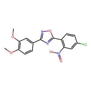 5-(4-Chloro-2-nitrophenyl)-3-(3,4-dimethoxyphenyl)-1,2,4-oxadiazole structure