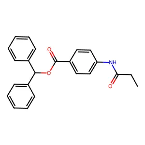 Benzhydryl 4-(propanoylamino)benzoate structure