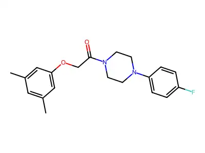 2-(3,5-Dimethylphenoxy)-1-[4-(4-fluorophenyl)piperazin-1-yl]ethanone structure