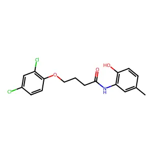 4-(2,4-dichlorophenoxy)-N-(2-hydroxy-5-methylphenyl)butanamide structure