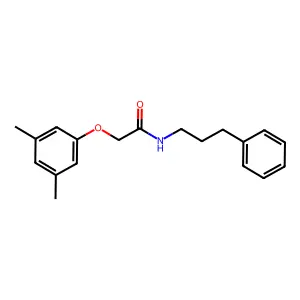 2-(3,5-dimethylphenoxy)-N-(3-phenylpropyl)acetamide structure