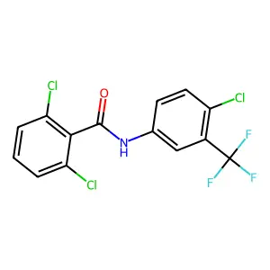 2,6-dichloro-N-[4-chloro-3-(trifluoromethyl)phenyl]benzamide structure
