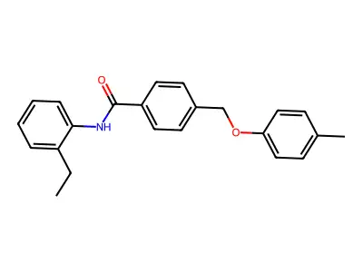 N-(2-ethylphenyl)-4-[(4-methylphenoxy)methyl]benzamide structure