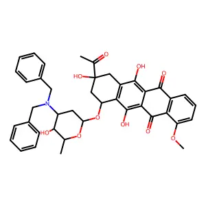 N,N-Dibenzyldaunorubicin structure