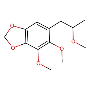 1,3-Benzodioxole, 4,5-dimethoxy-6-(2-methoxypropyl)- structure
