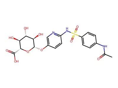 acetylsulfapyridine-O-glucuronide structure