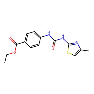 Ethyl 4-{[(4-methyl-1,3-thiazol-2-yl)carbamoyl]amino}benzoate structure