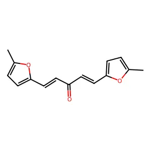 1,5-bis(5-methyl-2-furyl)penta-1,4-dien-3-one structure