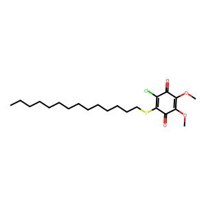 2-Chloro-5,6-dimethoxy-3-(tetradecylsulfanyl)cyclohexa-2,5-diene-1,4-dione structure