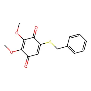 5-Benzylsulfanyl-2,3-dimethoxycyclohexa-2,5-diene-1,4-dione structure