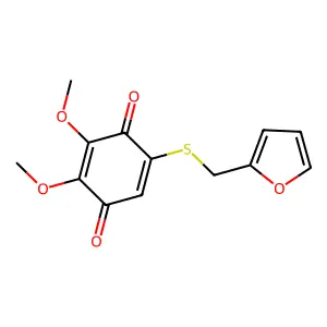 5-(Furan-2-ylmethylsulfanyl)-2,3-dimethoxycyclohexa-2,5-diene-1,4-dione structure