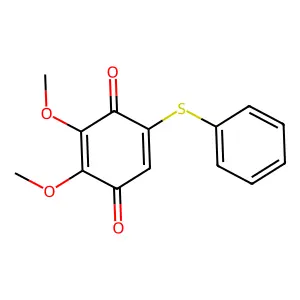2,3-Dimethoxy-5-(phenylsulfanyl)cyclohexa-2,5-diene-1,4-dione structure