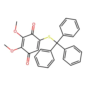 2,3-Dimethoxy-5-tritylsulfanylcyclohexa-2,5-diene-1,4-dione structure