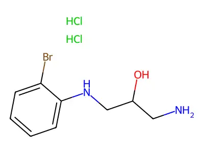 1-Amino-3-(2-bromoanilino)propan-2-ol--hydrogen chloride (1/2) structure