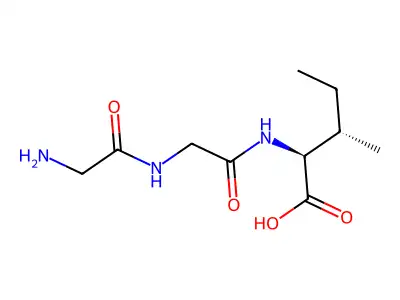 2-[2-(2-Aminoacetamido)acetamido]-3-methylpentanoic acid structure