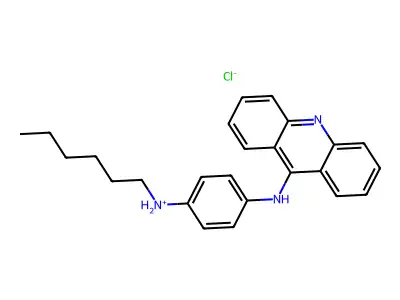 9-(p-(Hexylamino)anilino)acridine hydrochloride structure