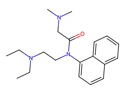 Acetamide, N-(2-(diethylamino)ethyl)-2-(dimethylamino)-N-(1-naphthalenyl)- structure
