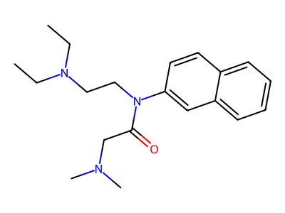 Acetamide, N-(2-(diethylamino)ethyl)-2-(dimethylamino)-N-2-(naphthalenyl)- structure