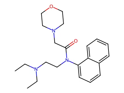 4-Morpholineacetamide, N-(2-(diethylamino)ethyl)-N-(1-naphthalenyl)- structure