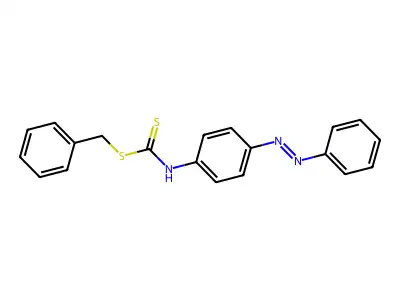 Benzyl {4-[(E)-phenyldiazenyl]phenyl}carbamodithioate structure